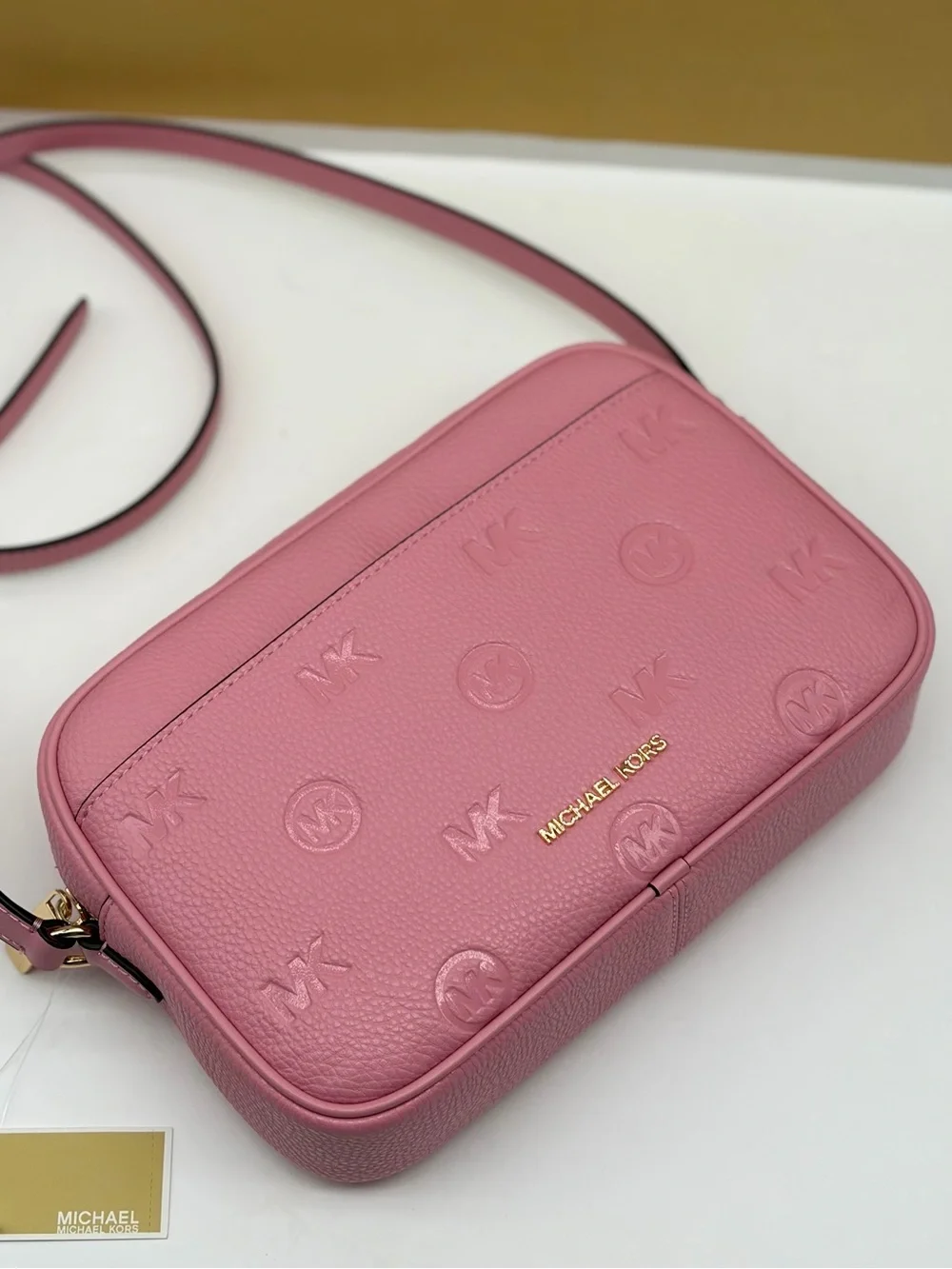 Michael Kors JET SET TRAVEL LARGE LOGO DEBOSSED CAMERA CROSSBODY BAG NWT